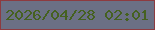 文字の大きさ：5、枠の色：8d3b40、背景の色：6b7085、文字の色：456120 無料ブログパーツのブログ時計