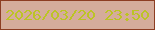 文字の大きさ：5、枠の色：8d3d22、背景の色：d5ac9b、文字の色：bcc424 無料ブログパーツのブログ時計