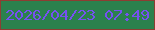 文字の大きさ：4、枠の色：8d3d32、背景の色：2b814d、文字の色：7651f1 無料ブログパーツのブログ時計