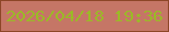 文字の大きさ：1、枠の色：8d4627、背景の色：c57666、文字の色：9bb927 無料ブログパーツのブログ時計