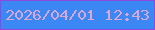 文字の大きさ：1、枠の色：8d49de、背景の色：3b87f3、文字の色：d9a7d6 無料ブログパーツのブログ時計