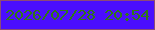 文字の大きさ：3、枠の色：8d4a76、背景の色：4b0efd、文字の色：307717 無料ブログパーツのブログ時計