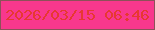 文字の大きさ：3、枠の色：8d5159、背景の色：f8388d、文字の色：e73831 無料ブログパーツのブログ時計