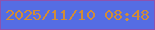 文字の大きさ：2、枠の色：8d52af、背景の色：556de3、文字の色：d18c37 無料ブログパーツのブログ時計