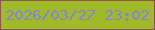文字の大きさ：1、枠の色：8d5450、背景の色：a1ba29、文字の色：8381df 無料ブログパーツのブログ時計