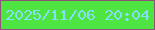 文字の大きさ：3、枠の色：8d5478、背景の色：4ee441、文字の色：89def7 無料ブログパーツのブログ時計