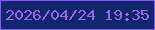 文字の大きさ：1、枠の色：8d55fc、背景の色：10276b、文字の色：a064eb 無料ブログパーツのブログ時計