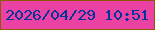 文字の大きさ：5、枠の色：8d5704、背景の色：eb41a2、文字の色：05349a 無料ブログパーツのブログ時計