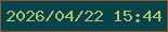 文字の大きさ：2、枠の色：8d5830、背景の色：084349、文字の色：acc16f 無料ブログパーツのブログ時計
