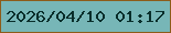 文字の大きさ：5、枠の色：8d5c1a、背景の色：77b6b7、文字の色：092e2b 無料ブログパーツのブログ時計