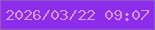 文字の大きさ：4、枠の色：8d5dc5、背景の色：8b2deb、文字の色：d794f0 無料ブログパーツのブログ時計