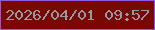 文字の大きさ：2、枠の色：8d5dde、背景の色：780902、文字の色：929aa8 無料ブログパーツのブログ時計