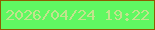 文字の大きさ：5、枠の色：8d5e01、背景の色：60f862、文字の色：c2e38d 無料ブログパーツのブログ時計