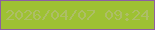 文字の大きさ：5、枠の色：8d5fa3、背景の色：9ec133、文字の色：adbe66 無料ブログパーツのブログ時計