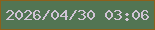 文字の大きさ：2、枠の色：8d601a、背景の色：527553、文字の色：d1c4d6 無料ブログパーツのブログ時計