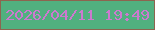 文字の大きさ：3、枠の色：8d644f、背景の色：51b07f、文字の色：cd79cf 無料ブログパーツのブログ時計