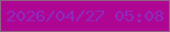 文字の大きさ：4、枠の色：8d6482、背景の色：ae0692、文字の色：8c2bbf 無料ブログパーツのブログ時計