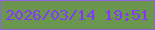 文字の大きさ：5、枠の色：8d64dc、背景の色：6b964f、文字の色：8437f7 無料ブログパーツのブログ時計