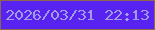 文字の大きさ：1、枠の色：8d674b、背景の色：5822f0、文字の色：a19ce3 無料ブログパーツのブログ時計
