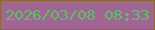 文字の大きさ：5、枠の色：8d692b、背景の色：a16594、文字の色：56c365 無料ブログパーツのブログ時計