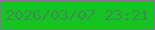 文字の大きさ：3、枠の色：8d6d9c、背景の色：15c323、文字の色：3b8c50 無料ブログパーツのブログ時計