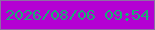 文字の大きさ：3、枠の色：8d6da4、背景の色：b400d3、文字の色：1bab75 無料ブログパーツのブログ時計