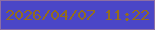 文字の大きさ：5、枠の色：8d6ea4、背景の色：4b46c7、文字の色：936c1e 無料ブログパーツのブログ時計