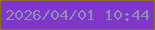 文字の大きさ：2、枠の色：8d6f09、背景の色：8035cb、文字の色：8e8eb2 無料ブログパーツのブログ時計