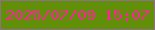 文字の大きさ：1、枠の色：8d7089、背景の色：628f08、文字の色：f9249a 無料ブログパーツのブログ時計