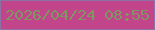 文字の大きさ：3、枠の色：8d71a5、背景の色：c2458b、文字の色：809662 無料ブログパーツのブログ時計