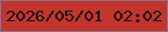 文字の大きさ：2、枠の色：8d7490、背景の色：c1352c、文字の色：1b0f18 無料ブログパーツのブログ時計