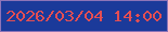 文字の大きさ：5、枠の色：8d74b8、背景の色：1b3a9a、文字の色：e34e53 無料ブログパーツのブログ時計