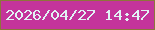 文字の大きさ：4、枠の色：8d753b、背景の色：c4349b、文字の色：e1f3f5 無料ブログパーツのブログ時計