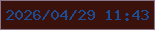 文字の大きさ：3、枠の色：8d7589、背景の色：3b110c、文字の色：1d4c93 無料ブログパーツのブログ時計
