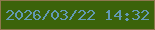 文字の大きさ：1、枠の色：8d774e、背景の色：3b630a、文字の色：6299b3 無料ブログパーツのブログ時計