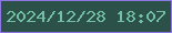文字の大きさ：3、枠の色：8d77e2、背景の色：2c5149、文字の色：73bfa5 無料ブログパーツのブログ時計