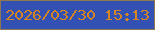 文字の大きさ：3、枠の色：8d7850、背景の色：3350b3、文字の色：d28522 無料ブログパーツのブログ時計