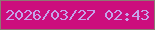 文字の大きさ：5、枠の色：8d7873、背景の色：cc0d7d、文字の色：c4a2ea 無料ブログパーツのブログ時計