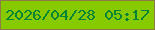 文字の大きさ：5、枠の色：8d7a44、背景の色：87ca00、文字の色：068333 無料ブログパーツのブログ時計