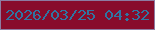文字の大きさ：4、枠の色：8d7ca1、背景の色：880c2b、文字の色：2f75a2 無料ブログパーツのブログ時計