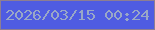文字の大きさ：4、枠の色：8d7e92、背景の色：4f5ce2、文字の色：99a7c7 無料ブログパーツのブログ時計