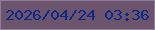 文字の大きさ：3、枠の色：8d7e9e、背景の色：6c556c、文字の色：0a2988 無料ブログパーツのブログ時計