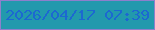 文字の大きさ：2、枠の色：8d7fcc、背景の色：2299ad、文字の色：1c68d1 無料ブログパーツのブログ時計