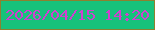 文字の大きさ：3、枠の色：8d812f、背景の色：17c27b、文字の色：d040d0 無料ブログパーツのブログ時計