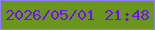 文字の大きさ：3、枠の色：8d82f1、背景の色：6a961e、文字の色：6c11f0 無料ブログパーツのブログ時計