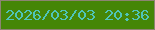 文字の大きさ：4、枠の色：8d8473、背景の色：458607、文字の色：4fc4b9 無料ブログパーツのブログ時計