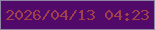文字の大きさ：3、枠の色：8d85a3、背景の色：51096a、文字の色：a0404c 無料ブログパーツのブログ時計