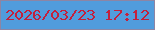 文字の大きさ：3、枠の色：8d85a4、背景の色：519cdc、文字の色：c3203c 無料ブログパーツのブログ時計