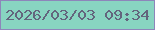 文字の大きさ：1、枠の色：8d86ba、背景の色：88d5c1、文字の色：63657d 無料ブログパーツのブログ時計