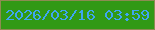 文字の大きさ：4、枠の色：8d8b52、背景の色：319915、文字の色：3ea6f2 無料ブログパーツのブログ時計